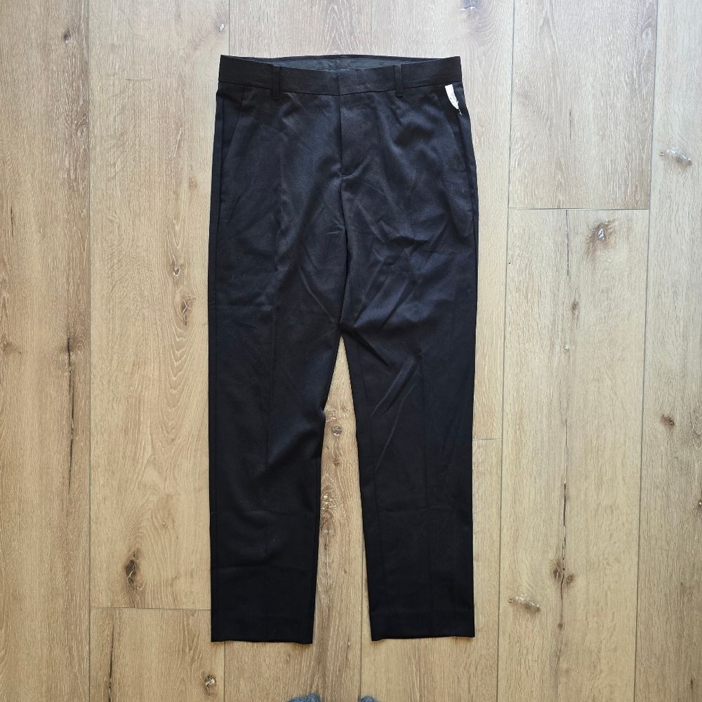 Calvin Klein Boys Suit Pants Size 17 Black Slim Fit Flat Front Dress Slacks 16